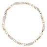 9ct Yellow and White Gold 0.75ct Diamond Bracelet 7"