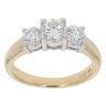 18ct Yellow Gold 1.48ct Brilliant Cut Diamond Trilogy Ring