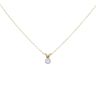 18ct Yellow Gold 0.33ct Brilliant Cut Diamond Solitaire Pendant and Chain 18"