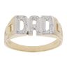 9ct Yellow Gold Cubic Zirconia 'DAD' Ring
