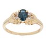 18ct Yellow Gold 0.10ct Diamond And Sapphire Ring