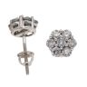 14ct White Gold 0.90ct Diamond Cluster Stud Earrings
