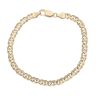9ct Yellow Gold Double Curb Bracelet 7.5"