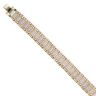 9ct Yellow Gold Cubic Zirconia Watch Style Strap Bracelet 8"
