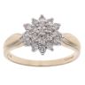 9ct Yellow Gold 0.50ct Brilliant Cut Diamond Cluster Ring