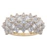 14ct Yellow Gold Cubic Zirconia Cluster Ring