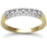 9 Carat Yellow Gold 25pts 7 Stone Diamond Half Eternity Ring