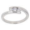 9ct White Gold Cubic Zirconia Three Stone Ring
