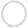 Silver Duo Cubic Zirconia Tennis Bracelet 7.5" By Icesia
