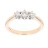 9ct Yellow Gold 0.50ct Brilliant Cut Diamond Trilogy Ring