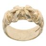 9ct Yellow Gold Patterned Double Buckle Ring