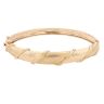 9ct Yellow Gold Patterned and Textured Hinged Bangle
