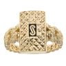14ct Yellow Gold Monaco Classic Flex Patterned Signet Ring