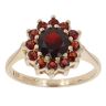 9ct Yellow Gold Garnet Cluster Ring