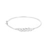 Silver Cubic Zirconia Twist Bangle by Icesia