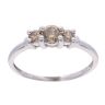 9ct White Gold 0.50ct Champagne Diamond Trilogy Ring