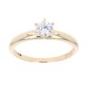 9ct Yellow Gold Cubic Zirconia Single Stone Ring