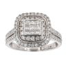 18ct White Gold 1.00ct Diamond Cluster Ring