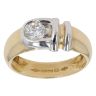 18ct Yellow And White Gold 0.50ct Brilliant Cut Diamond Solitaire Buckle Ring