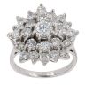 18ct White Gold 1.85ct Diamond Cluster Ring