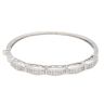 18ct White Gold 3.50ct Princess Cut Diamond Bangle