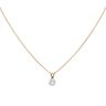 9ct Yellow Gold 0.35ct Brilliant Cut Diamond Solitaire Pendant And Chain 18"