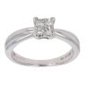 9ct White Gold 0.25ct Diamond Princess Cut Cluster Ring