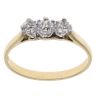 18ct Yellow Gold 0.54ct Brilliant Cut Diamond Trilogy Ring