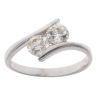 18ct White Gold 1.00ct Brilliant Cut Diamond Two Stone Ring