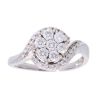 18ct White Gold 0.75ct Diamond Cluster Ring