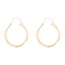 9ct Yellow Gold Flat Textured Hoop Earrings