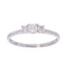 9ct White Gold 0.25ct Diamond Trilogy Ring