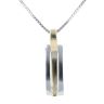 9ct Yellow and White Gold Fancy Pendant And Chain 16"