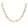 9ct Yellow Gold Patterned And Plain Tulip Chain 20"