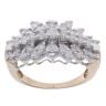 9ct Yellow Gold 1.20ct Three Row Diamond Ring