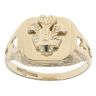 9ct Yellow Gold Welsh Feathers Signet Ring