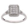 9ct White Gold 0.36ct Brilliant Cut Diamond Cluster Ring
