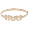 9ct Yellow Gold Mum Hinged Bangle