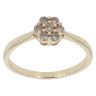 9ct Yellow Gold 0.20ct Champagne Diamond Cluster Ring