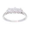 18ct White Gold 0.85ct Diamond Trilogy Ring