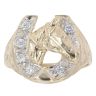 9ct Yellow Gold Cubic Zirconia Horseshoe Ring