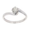 18ct White Gold 0.20ct Diamond Twist Solitaire Ring