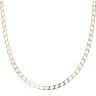 9ct Yellow Gold Square Curb Chain 22"