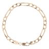9ct Yellow Gold Figaro Bracelet 9"