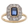 14ct Yellow Gold 0.50ct Diamond And Sapphire Cluster Ring