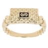 14ct Yellow Gold Monaco Classic Flex Patterned Signet Ring
