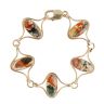 9ct Yellow Gold Agate Bracelet 7"