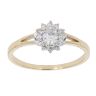 9ct Yellow Gold Cubic Zirconia Cluster Ring