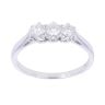 18ct White Gold 0.50ct Diamond Trilogy Ring