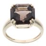 9ct Yellow Gold Smoky Quartz Single Stone Ring